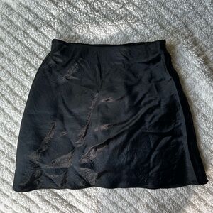 Babaton mini silk skirt black size 2